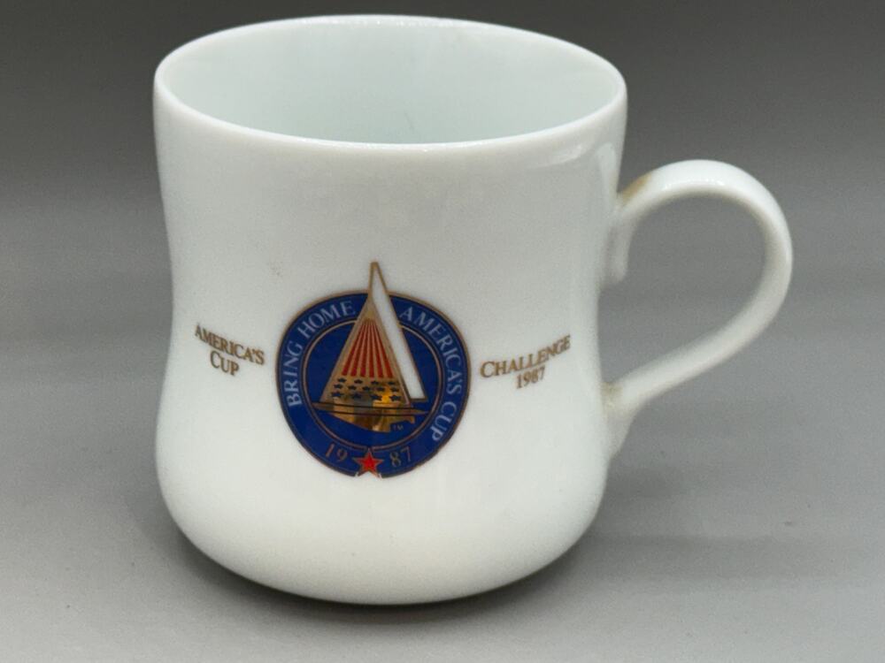 Americas Cup Challenge 1987 Tasters Choice Sailboat Mug